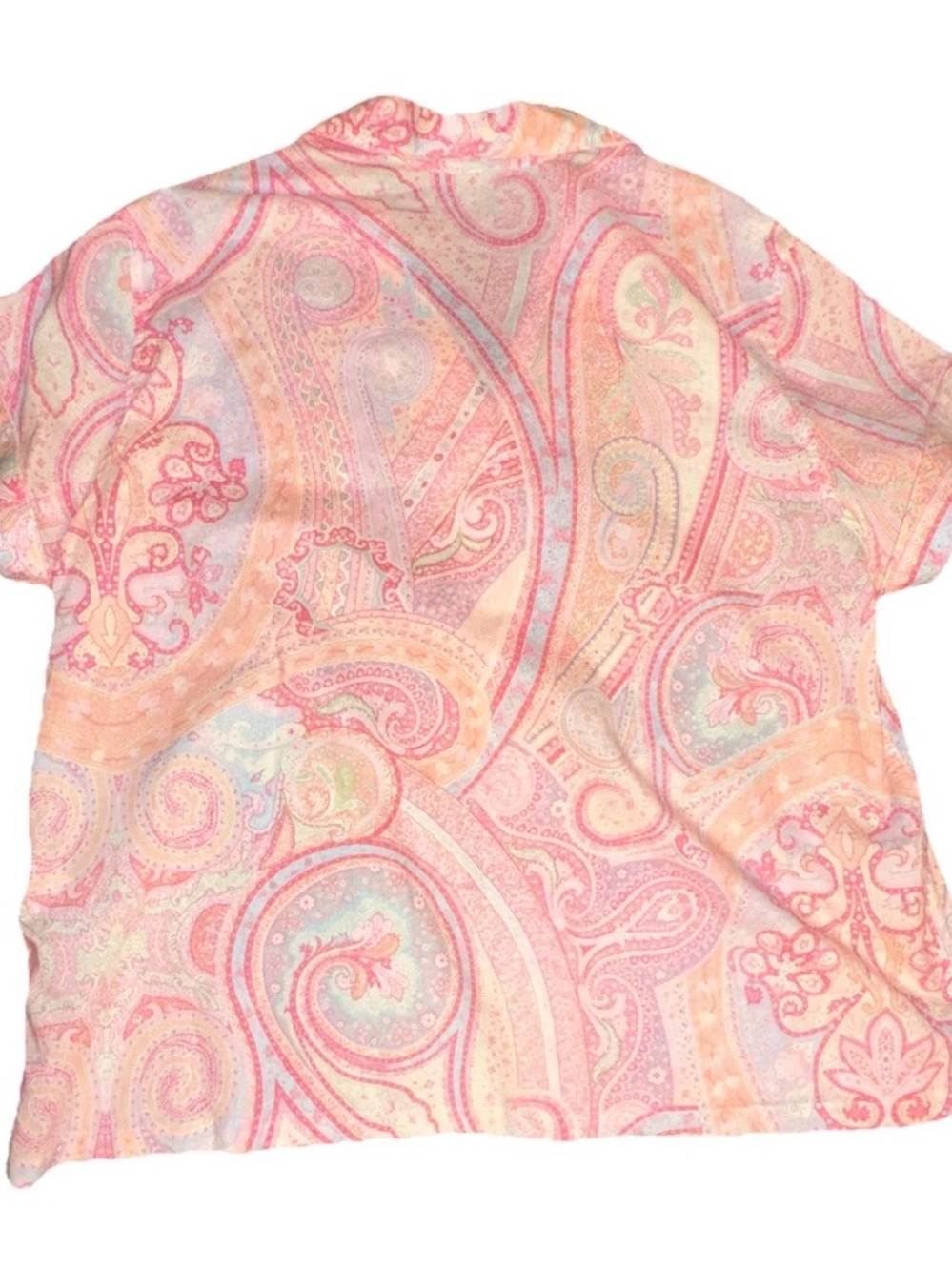 RALPH LAUREN 2 PC notched Collar Shorts Pajamas Set Size XL Pink Paisley New NWT - Picture 9 of 12